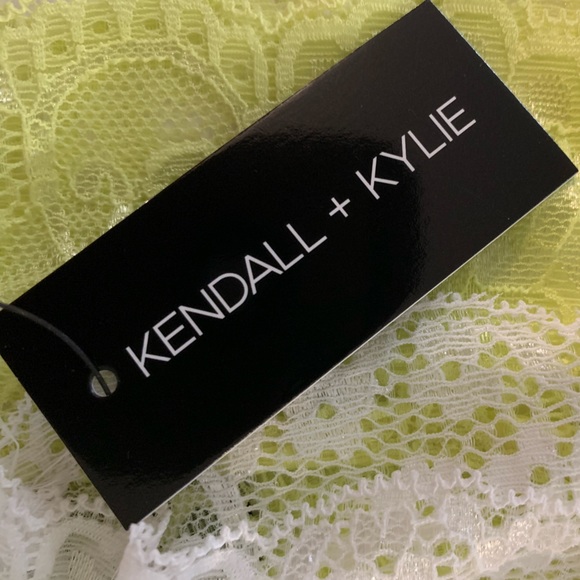Kendall & Kylie White & Lime Dainty Sheer Lace Bralettes Lingerie Feminine🌸 - Picture 6 of 8